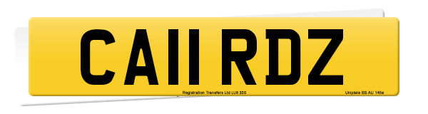 Registration number CA11 RDZ